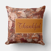 ボホ素朴秋オレンジ感謝台刺繍刺繍 クッション (正面)