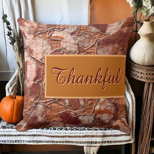 ボホ素朴秋オレンジ感謝台刺繍刺繍 クッション