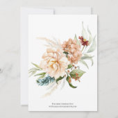 ボホ素朴秋フラワーズ結婚式招待状 招待状 (裏面)