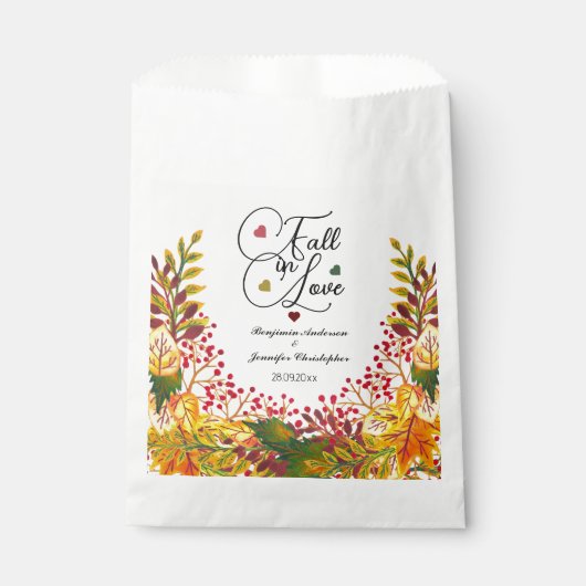 ボホ素朴秋フローラの愛結婚の秋 フェイバーバッグ (正面)