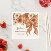 ボホ素朴秋フローラベビーシャワーパーティー スタンダードカクテルナプキン (インサイチュ)