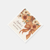 ボホ素朴秋フローラベビーシャワーパーティー スタンダードカクテルナプキン (角)