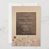 ボホ素朴秋ワイルドフラワー結婚式招待状 招待状 (正面)