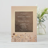 ボホ素朴秋ワイルドフラワー結婚式招待状 招待状 (スタンド正面)