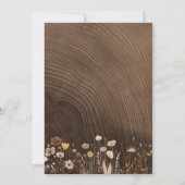 ボホ素朴秋ワイルドフラワー結婚式招待状 招待状 (裏面)