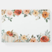 ボホ素朴秋秋カボチャフローラ結婚ズ ゲストブック (裏面)