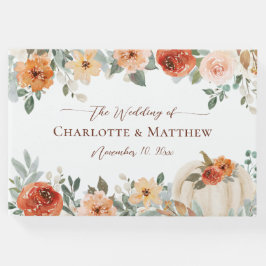 ボホ素朴秋秋カボチャフローラ結婚ズ ゲストブック