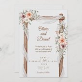 ボホ素朴結婚式招待状 招待状 (正面/裏面)