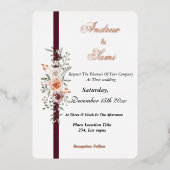 ボホ素朴結婚式招待状 箔招待状 (正面)