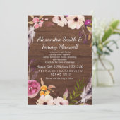 ボホ素朴結婚招待状 招待状 (スタンド正面)