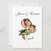 ボホ素朴線形ヴィンテージミニマリズム 招待状 (裏面)