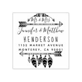 ボホ素朴羽と矢の住所さん ラバースタンプ (インプリント)