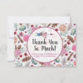 ボホ素朴羽の矢フローラサンキューカード 招待状 (正面)