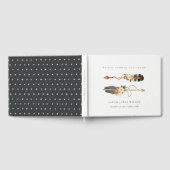 ボホ素朴羽フローラ矢印ブライダルシャワー ゲストブック (全面)