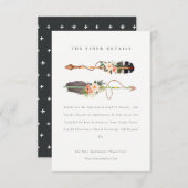 ボホ素朴羽フローラ矢結婚の詳細 エンクロージャーカード (正面/裏面)