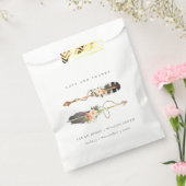 ボホ素朴羽フローラ矢結婚矢の感謝してい矢 フェイバーバッグ (封をした状態)