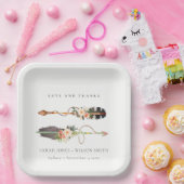 ボホ素朴羽フローラ矢結婚矢の感謝してい矢 ペーパープレート (パーティー)