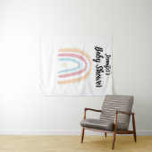 ボホ素朴虹エレガント赤ちゃんシャワー背景 タペストリー (インサイチュ(横))