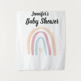 ボホ素朴虹エレガント赤ちゃんシャワー背景 タペストリー
