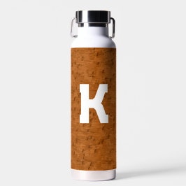 ボホ素朴質木茶パーソナライズされた色 ウォーターボトル