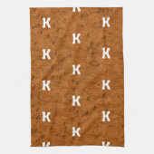 ボホ素朴質木茶パーソナライズされた色 キッチンタオル (縦)