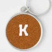 ボホ素朴質木茶パーソナライズされた色 キーホルダー (正面)