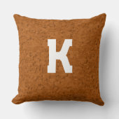 ボホ素朴質木茶パーソナライズされた色 クッション (正面)