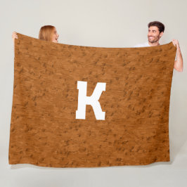 ボホ素朴質木茶パーソナライズされた色 フリースブランケット