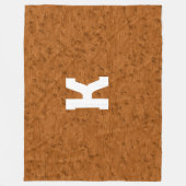 ボホ素朴質木茶パーソナライズされた色 フリースブランケット (正面)