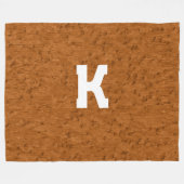 ボホ素朴質木茶パーソナライズされた色 フリースブランケット (正面(横))