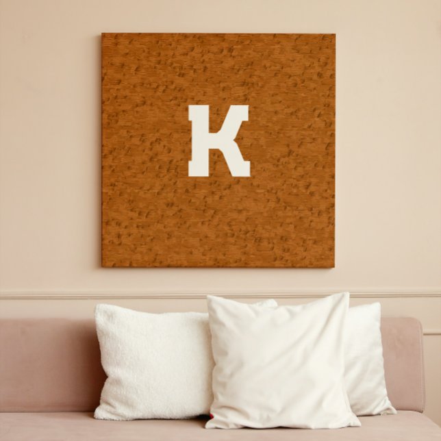 ボホ素朴質木茶パーソナライズされた色 メタルプリント (クリエイターアップロード済み)