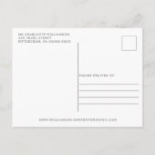 ボホ素朴赤面フローラ〔雄ジカの〕枝角日付アンを保存 案内ポストカード (裏面)