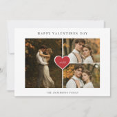 ボホ素朴3 Photo Red Love Valentines Day シーズンカード (正面)