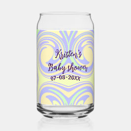 ボホ紫の緑の赤ちゃんシャワー大理石さびモダン ガラス缶