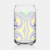 ボホ紫の緑の赤ちゃんシャワー大理石さびモダン ガラス缶 (右)