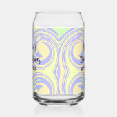 ボホ紫の緑の赤ちゃんシャワー大理石さびモダン ガラス缶 (左)