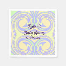 ボホ紫の緑の赤ちゃんシャワー大理石さびモダン