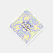 ボホ紫の緑の赤ちゃんシャワー大理石さびモダン スタンダードカクテルナプキン (角)