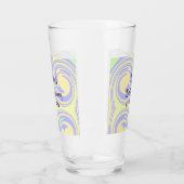 ボホ紫の緑の赤ちゃんシャワー大理石さびモダン タンブラーグラス (左)