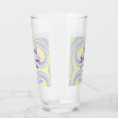 ボホ紫の緑の赤ちゃんシャワー大理石さびモダン タンブラーグラス (右)