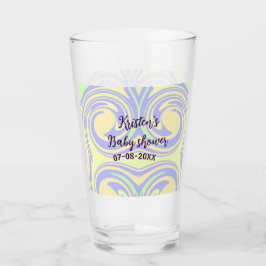 ボホ紫の緑の赤ちゃんシャワー大理石さびモダン タンブラーグラス