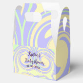 ボホ紫の緑の赤ちゃんシャワー大理石さびモダン フェイバーボックス (オープン)