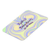 ボホ紫の緑の赤ちゃんシャワー大理石さびモダン マグネット (左側)