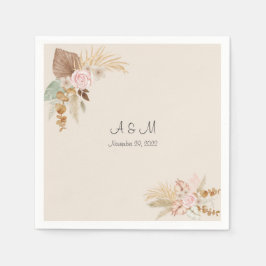 ボホ結婚のナプキン スタンダードカクテルナプキン