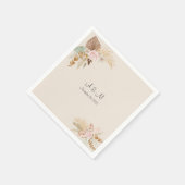 ボホ結婚のナプキン スタンダードカクテルナプキン (角)