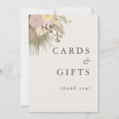 ボホ結婚のパンパスウェディングカード&ギフト (正面)