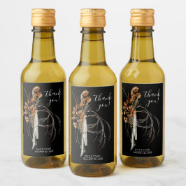 ボホ結婚のミニワインボトルラベル ワインラベル