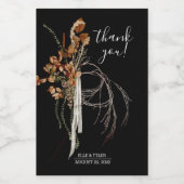 ボホ結婚のミニワインボトルラベル ワインラベル (シングルラベル)