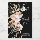 ボホ結婚のミニワインボトルラベル ワインラベル (シングルラベル)