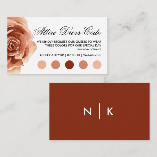 ボホ結婚の服装規定 エンクロージャーカード (正面/裏面)